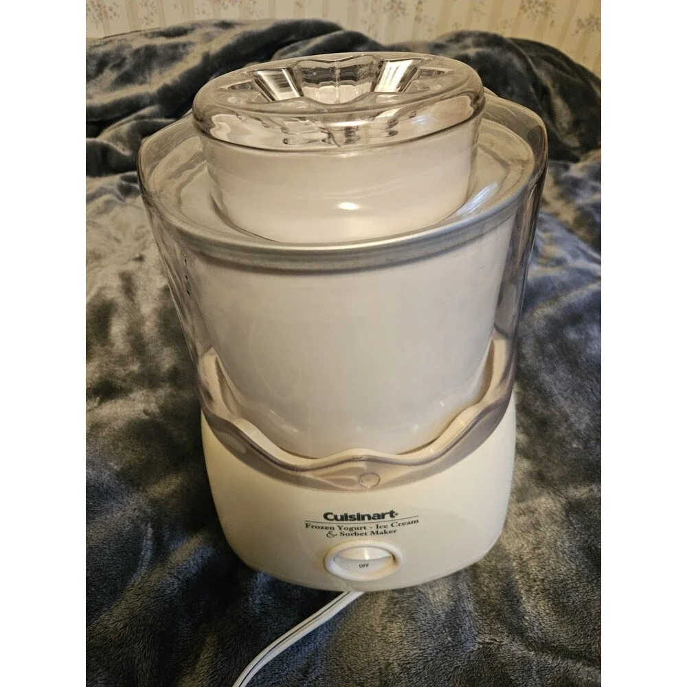 Cuisinart ICE-20 Frozen Yogurt Ice Cream Sorbet Maker 1.5 qt w/ Bowl Lid